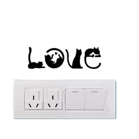 HKM-826835 Cat Love Creative Cartoon Auto Decal Sticker for Home Decoration