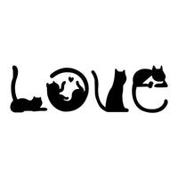 HKM-826835 Cat Love Creative Cartoon Auto Decal Sticker for Home Decoration