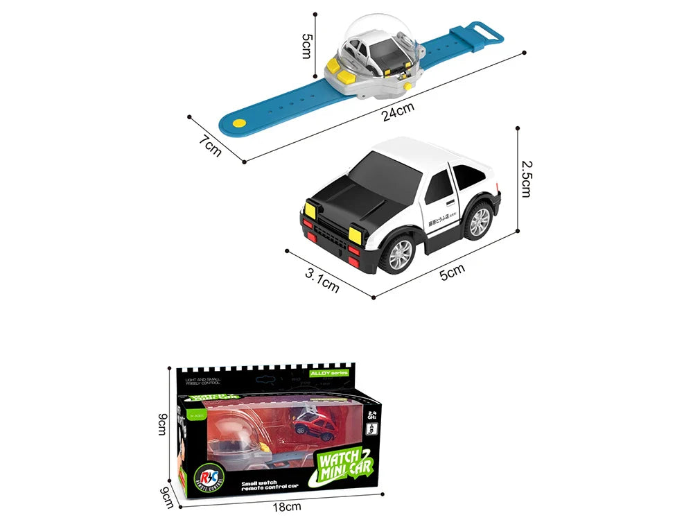 HKM-826899 Mini Electric Remote Control Car Watch for Kids - Perfect Parent-Child Racing Toy