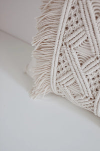 HKM-827027 Nordic Cotton Woven Tassel Pillowcase - 45x45cm Living Room Decor