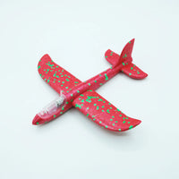 HKM-827155 Foam Glider Airplane with LED Light for Kids - Hand-Throw Flying Toy for Outdoor Fun