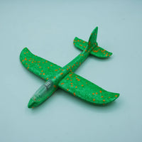 HKM-827155 Foam Glider Airplane with LED Light for Kids - Hand-Throw Flying Toy for Outdoor Fun