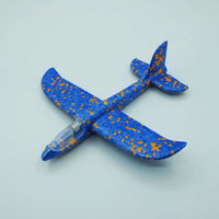 HKM-827155 Foam Glider Airplane with LED Light for Kids - Hand-Throw Flying Toy for Outdoor Fun