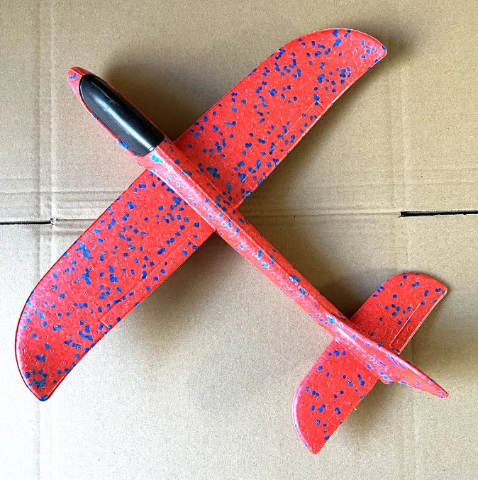 HKM-827155 Foam Glider Airplane with LED Light for Kids - Hand-Throw Flying Toy for Outdoor Fun