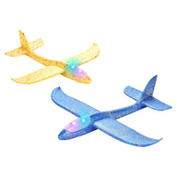HKM-827155 Foam Glider Airplane with LED Light for Kids - Hand-Throw Flying Toy for Outdoor Fun