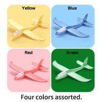 HKM-827155 Foam Glider Airplane with LED Light for Kids - Hand-Throw Flying Toy for Outdoor Fun