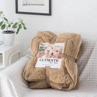 HKM-827219 Double Layer Cashmere Sherpa Blanket for Winter Home Use – Soft and Warm Bedding Comforter