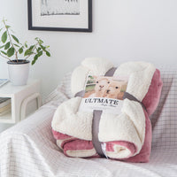 HKM-827219 Double Layer Cashmere Sherpa Blanket for Winter Home Use – Soft and Warm Bedding Comforter