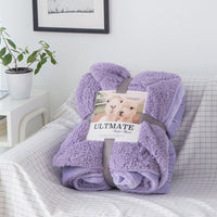 HKM-827219 Double Layer Cashmere Sherpa Blanket for Winter Home Use – Soft and Warm Bedding Comforter