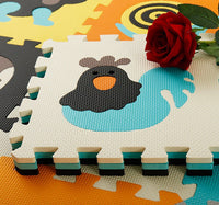 HKM-827603 Eco-Friendly Baby Crawling Play Mat - 9 Floor Mats with Edges and Corners, Ideal for Ages 2 Months and Up