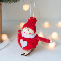 HKM-827667 Plush Pendant Christmas Tree Decorations, 12x10cm
