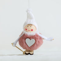 HKM-827667 Plush Pendant Christmas Tree Decorations, 12x10cm