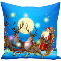 HKM-827731 Cartoon Plush Lantern Christmas Pillowcase, 45x45cm Cushion Cover