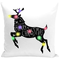 HKM-827731 Cartoon Plush Lantern Christmas Pillowcase, 45x45cm Cushion Cover