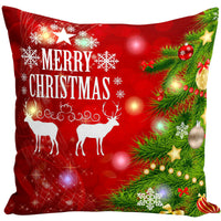 HKM-827731 Cartoon Plush Lantern Christmas Pillowcase, 45x45cm Cushion Cover