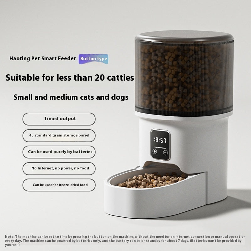 HKM-827923 Automatic 4L Pet Feeder with Smart WiFi and USB Connectivity for Cats