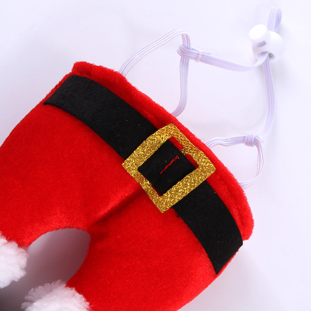 HKM-828051 Festive Christmas Hat for Small Dogs and Cats - Cute Fleece Pet Costume for Holiday Events