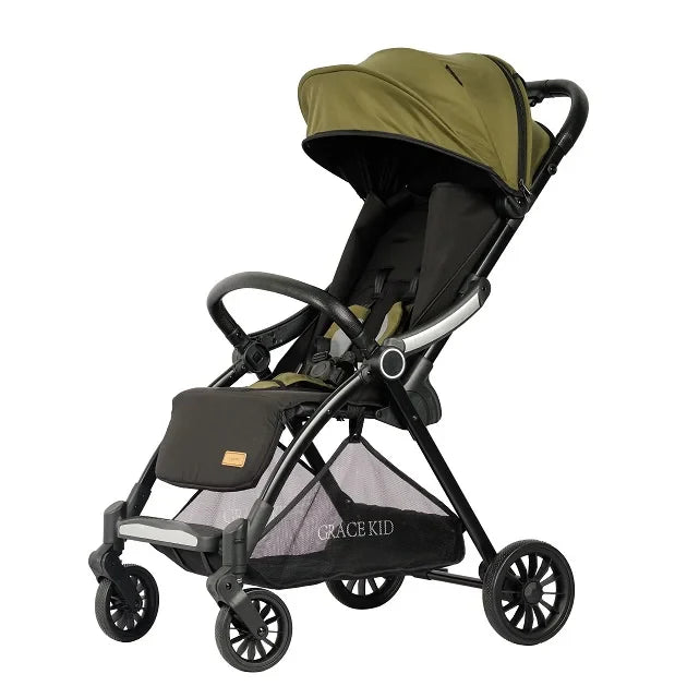 KTX-828243 Sturdy Green Baby Stroller with Durable Composite Fabric