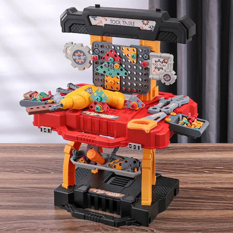 HKM-828307 Multifunctional Workshop Drill Tool Bench Play Set for Children Ages 2-4