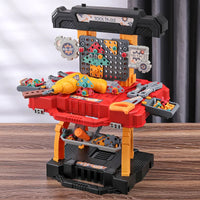 HKM-828307 Multifunctional Workshop Drill Tool Bench Play Set for Children Ages 2-4