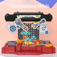 HKM-828307 Multifunctional Workshop Drill Tool Bench Play Set for Children Ages 2-4