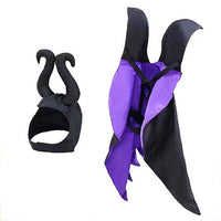 HKM-828371 Halloween Pet Bat Cloak and Hat Set - Red and Purple Devil Costumes for Dogs and Cats