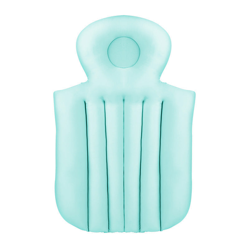 HKM-828435 Children’s Bath Mat for Bathtub - Milk Silk Fabric Cushion in Light Blue and Pink Options
