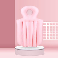 HKM-828435 Children’s Bath Mat for Bathtub - Milk Silk Fabric Cushion in Light Blue and Pink Options