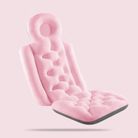 HKM-828435 Children’s Bath Mat for Bathtub - Milk Silk Fabric Cushion in Light Blue and Pink Options
