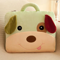 HKM-828499 Cartoon Folding Pillow Nap Blanket with Crystal Super Soft Fabric and Fun Expressions