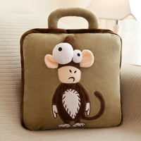 HKM-828499 Cartoon Folding Pillow Nap Blanket with Crystal Super Soft Fabric and Fun Expressions