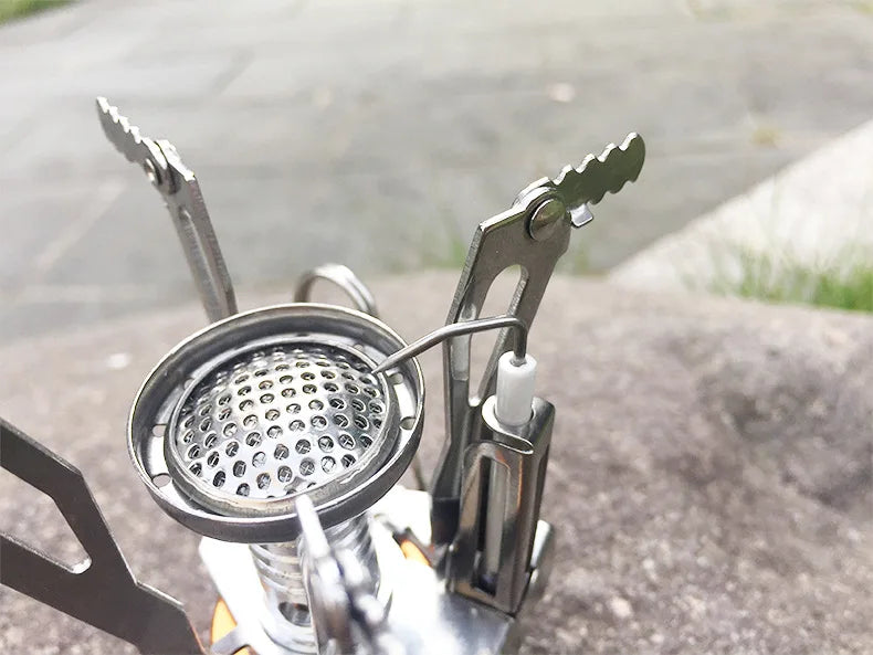 KTX-828563 Compact Portable Mini Gas Stove for Camping and Picnics - Lightweight and Easy to Carry