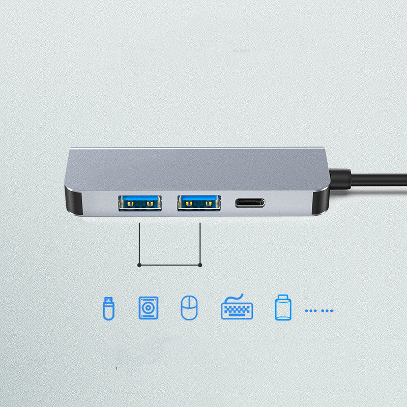 HKM-828563 USB-C Hub Docking Station with HDMI, PD Charging, and Four Ports for 4K Output