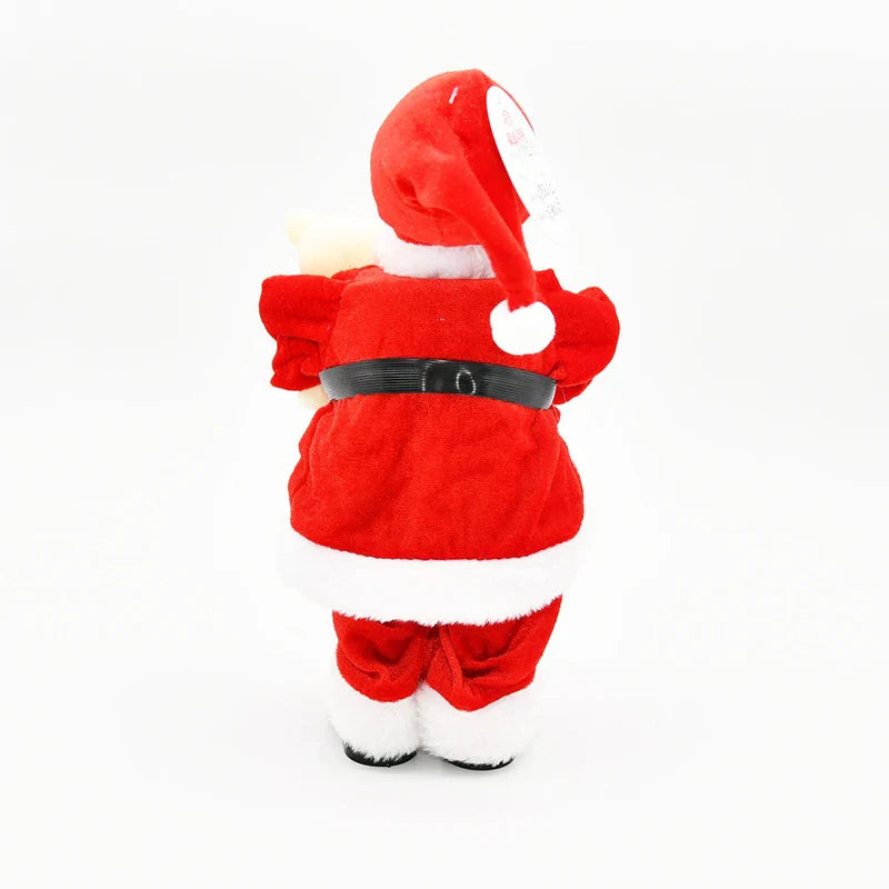 HKM-828627 Dancing Santa Claus Doll for Christmas Decorations - 30 CM Plush Stuffed Toy