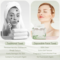 HKM-828627 Portable Cotton Face Towels for Travel - Lightweight & Disposable, 12x10 inches