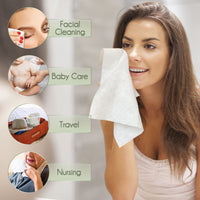 HKM-828627 Portable Cotton Face Towels for Travel - Lightweight & Disposable, 12x10 inches
