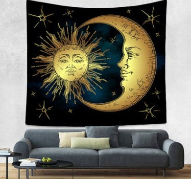 KTX-828755 Bohemian Wind Tapestry Wall Hanging - Soft Polyester Fiber, Two Sizes Available