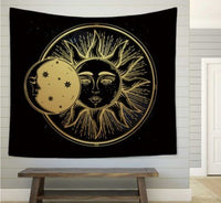 HKM-828755 Bohemian Wind Tapestry Wall Hanging - Soft Polyester Fiber, Two Sizes Available
