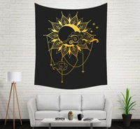 HKM-828755 Bohemian Wind Tapestry Wall Hanging - Soft Polyester Fiber, Two Sizes Available