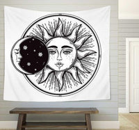 HKM-828755 Bohemian Wind Tapestry Wall Hanging - Soft Polyester Fiber, Two Sizes Available