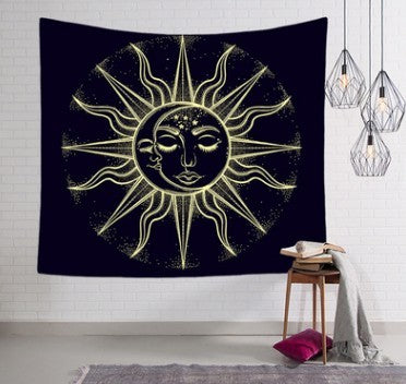 KTX-828755 Bohemian Wind Tapestry Wall Hanging - Soft Polyester Fiber, Two Sizes Available