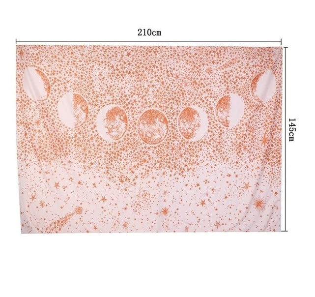 KTX-828755 Bohemian Wind Tapestry Wall Hanging - Soft Polyester Fiber, Two Sizes Available