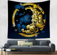 HKM-828755 Bohemian Wind Tapestry Wall Hanging - Soft Polyester Fiber, Two Sizes Available