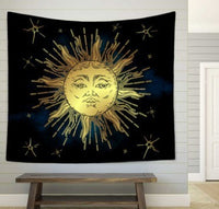 HKM-828755 Bohemian Wind Tapestry Wall Hanging - Soft Polyester Fiber, Two Sizes Available
