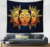 HKM-828755 Bohemian Wind Tapestry Wall Hanging - Soft Polyester Fiber, Two Sizes Available