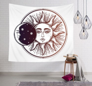 KTX-828755 Bohemian Wind Tapestry Wall Hanging - Soft Polyester Fiber, Two Sizes Available