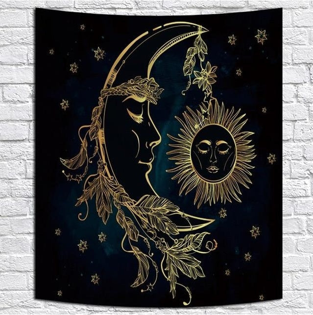 KTX-828755 Bohemian Wind Tapestry Wall Hanging - Soft Polyester Fiber, Two Sizes Available
