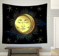 HKM-828755 Bohemian Wind Tapestry Wall Hanging - Soft Polyester Fiber, Two Sizes Available