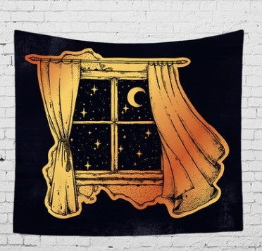 KTX-828755 Bohemian Wind Tapestry Wall Hanging - Soft Polyester Fiber, Two Sizes Available