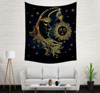 HKM-828755 Bohemian Wind Tapestry Wall Hanging - Soft Polyester Fiber, Two Sizes Available